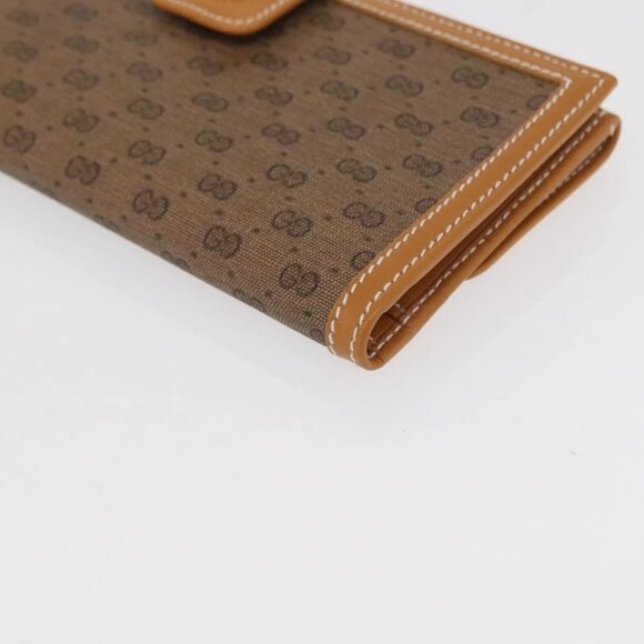 GUCCI Micro GG Supreme Long Wallet PVC Beige Gold - Picture 7 of 16